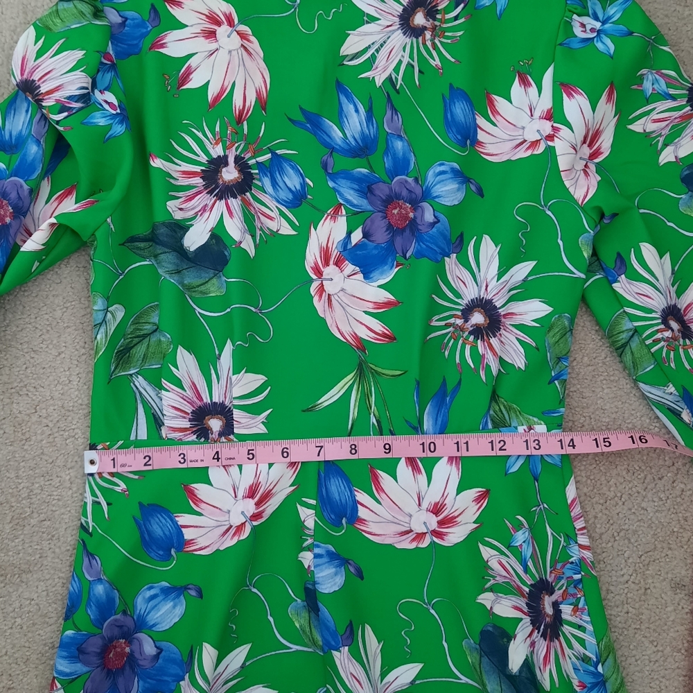 H&M Fit and Flare Vibrant Floral Midi Dress, Size 6 - Picture 5 of 10